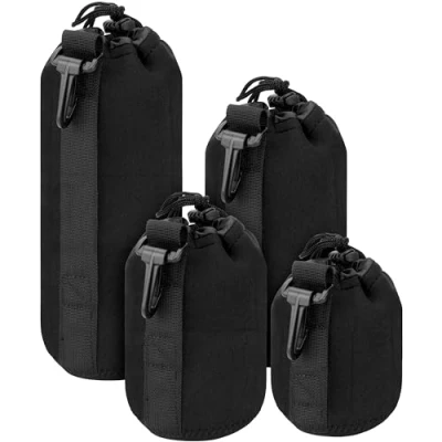 Abbildung von Belle Vous 4 TLG Schwarzes Objektiv Tasche Set Wasserabweisende Neopren für Universelle DSLR Kameraobjektive Weiche Tragetaschen/Reisetaschen Klein, Mittel, Groß &amp; XL