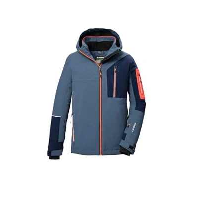 Abbildung von killtec Jungen Skijacke/Funktionsjacke mit Kapuze und Schneefang KSW 391 BYS SKI JCKT, blaugrau, 128, 42100 000
