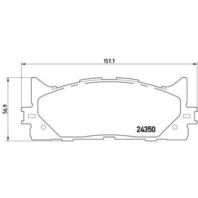 Abbildung von BREMBO P 83 117 Bremsbelagsatz exkl. Verschleißwarnkontakt mit Zubehör TOYOTA: Camry V Saloon