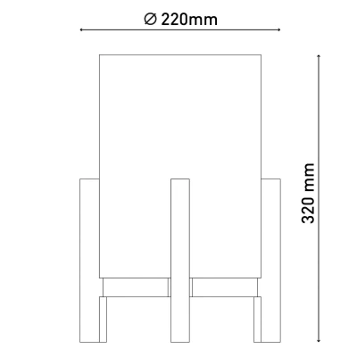 Abbildung von näve LED Tischleuchte »Matida«, 1 flammig, Leuchtmittel Modul wechselbar, Akkubetrieb, inkl. USB C Kabel, Holzgestell, Textilschirm, dimmbar