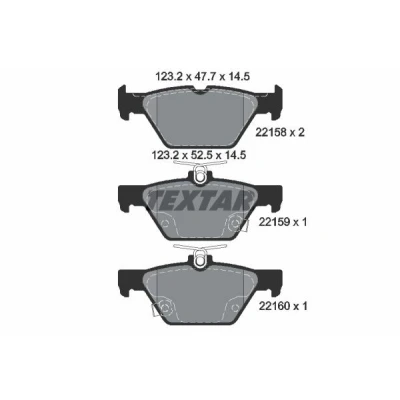 Abbildung von TEXTAR 2215801 Bremsbelagsatz mit akustischer Verschleißwarnung SUBARU: Outback V, XV II, WRX Saloon