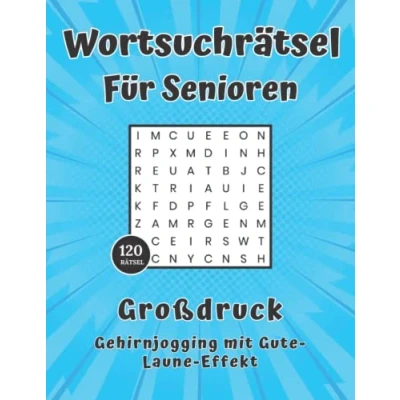 Abbildung von Wortsuchrätsel für Senioren Großdruck 120 Rätsel Gehirnjogging mit Gute Laune Effekt: Rätselbuch in großer Schrift