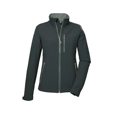 Abbildung von killtec Damen Softshelljacke/Outdoorjacke mit Stehkragen KOS 264 WMN SFTSHLL JCKT, waldgrün, 40, 41317 000