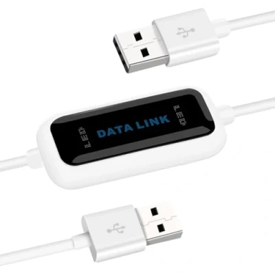 Abbildung von Salcar Datenkabel High Speed USB 2.0 PC zu Linkkabel für Windows 11/10/8.1/8/7/Vista/XP/2000, einfachster Datenaustausch zwischen 2 Computern