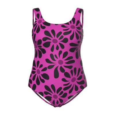 Abbildung von Ulla Popken Badeanzug, Damen, Größe: 50/52, Orchid