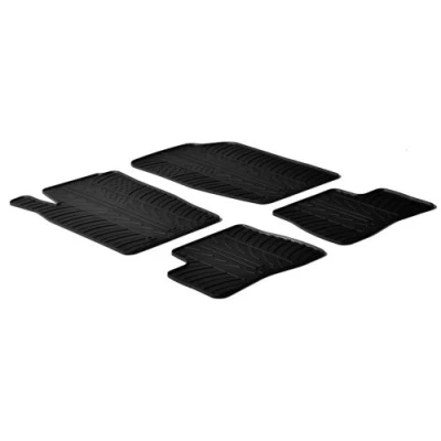 Abbildung von Gledring 0153 Fußmattensatz Gummi vorne und hinten 4 schwarz 750mm 550mm PEUGEOT: 206 Hatchback, SW