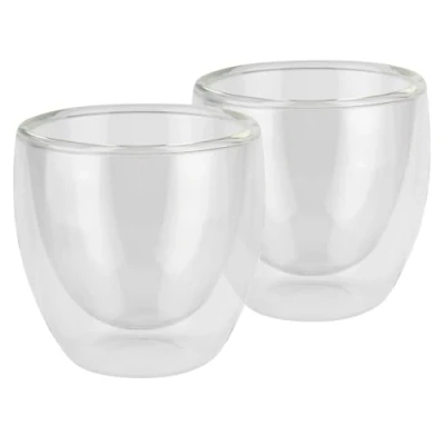 Abbildung von APS 10370 Gläser TWINZ, 2er Set, doppelwandig, ideal für Espresso, Ø 6 cm, Höhe 6,5 80 ml