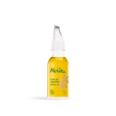 Abbildung von Melvita Bio Jojobaöl Feuchtigkeitsspendend und beruhigend 100 % natürlich zertifiziert Vegan Flasche 50 ml