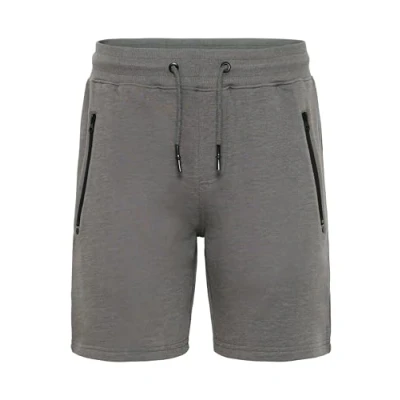 Abbildung von !Solid SDTaras Herren Sweatshorts Kurze Hose Jogginghose mit Kordelzug Reißverschlusstaschen Baumwollmischung Regular fit, Größe:XL, Farbe:Grey Melange (8236)