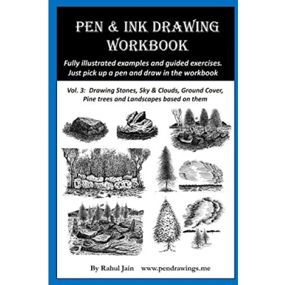 Abbildung von Pen &amp; Ink Drawing Workbook vol 3: Learn to Draw Pleasing Landscapes (Pen and Workbooks)