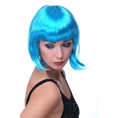 Abbildung von WIG ME UP PW0114 PC40 Sexy Party Perücke Bob Disco Kurz &amp; Frech Go Burlesque Blau