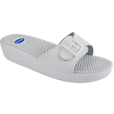 Abbildung von Scholl New Massage, Sandali Donna, Bianco, 42 EU