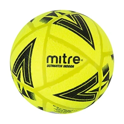 Abbildung von Mitre Ultimatch Hallenfußball, Formbeständigkeit, Ball, Gelb/Schwarz, 5