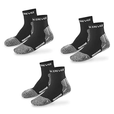 Abbildung von Black Crevice Trekkingsocken kurz, 3 Paar, black/white, 39 42