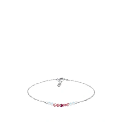 Abbildung von Elli Fußschmuck Damen Fußkettchen Kugel Anhänger Modern mit Kristalle aus 925 Sterling Silber