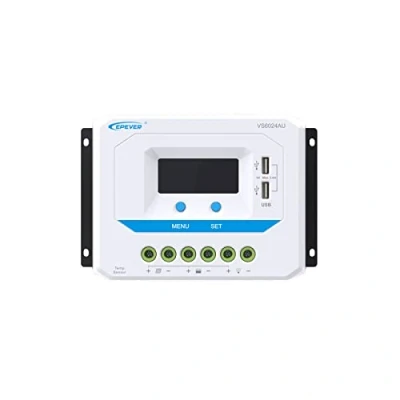 Abbildung von EPEVER® PWM Laderegler 60A 12V/24V, Solar Charge Controller mit LCD Dispaly USB Anschluss,VS6024AU