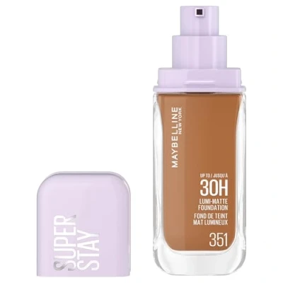 Abbildung von Maybelline New York Flüssiges Make up mit langem Halt, extrem widerstandsfähig, leuchtendes mattes Finish, angereichert Aminosäuren für alle Hauttypen Superstay 30H Lumi Matte Farbton 351