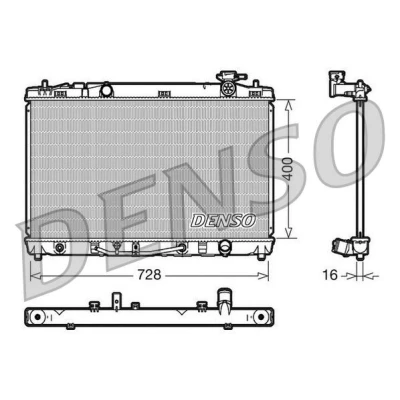 Abbildung von Kühler, Motorkühlung DENSO DRM50041