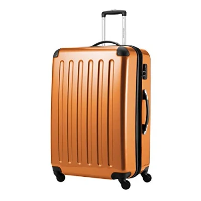 Abbildung von HAUPTSTADTKOFFER Alex Großer Hartschalen Koffer, 4 Doppel Rollen, Trolley, Rollkoffer, Reisekoffer, Volumenerweiterung, 75 cm, 119 Liter, Orange