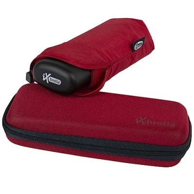 Abbildung von iX brella Super Mini Taschenschirm winziger Regenschirm im Etui Insignia blau