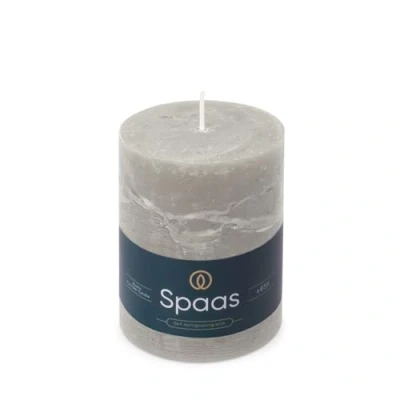 Abbildung von Spaas Rustikale Stumpenkerze 80/110 mm 65St. hellgrau, Light Grey