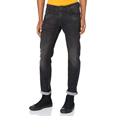 Abbildung von TOM TAILOR Denim Herren Slim Piers Soft Stretch Jeans 1020743, 10264 Dark Stone Black Denim, 30W / 32L