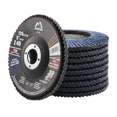 Abbildung von Merryland Fächerscheibe 125 Metall Edelstahl Stahl für Winkelschleifer, 125mm 40K T29 Lamellenscheibe Zirkonkorund Blau Schleifmopteller 10 Stück, Craft Line FC1108214