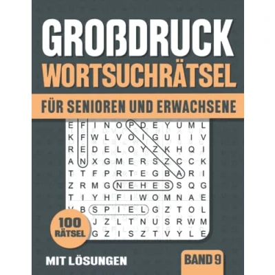 Abbildung von Wortsuchrätsel Großdruck: Buchstabenrätsel in großer Schrift für Senioren und Erwachsene mit Lösungen Band 9
