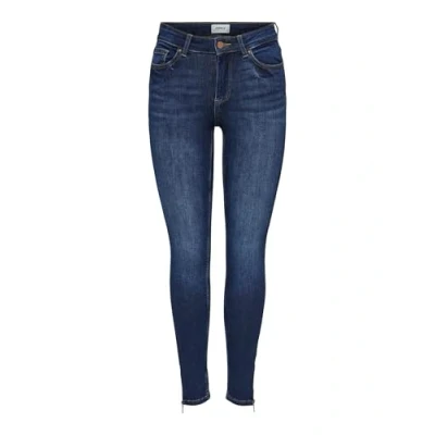 Abbildung von ONLY Damen ONLBLUSH MID Skinny Ankle Zip DNM Box Jeanshose, Dark Blue Denim, S / 34L