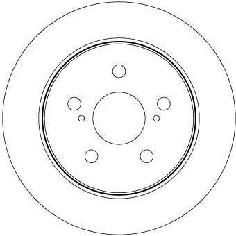 Abbildung von TRW DF8335 Bremsscheibe 281 12 5 114,3 voll lackiert TOYOTA: C HR, RAV4 V, Camry VIII Saloon, LEXUS: NX