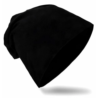 Abbildung von Miobo Kinder Slouch Beanie Mütze,Baumwolle,Unifarbe Schwarz L