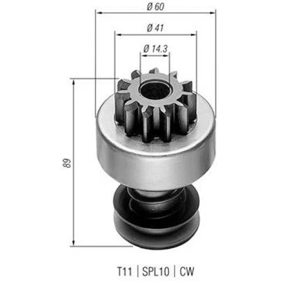 Abbildung von MAGNETI MARELLI 940113020021 Ritzel, Starter