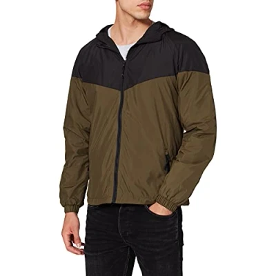 Abbildung von Urban Classics TONE TECH Windbreaker, Herren, Größe: Large, Black/dark olive