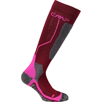 Abbildung von CMP Kinder Skisocken aus Wolle, Burgunderrot Pink Fluo, 34/36