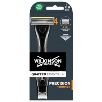Abbildung von Wilkinson Sword Quattro Titanium Precision Herren Rasierer mit 1 Rasierklinge, St