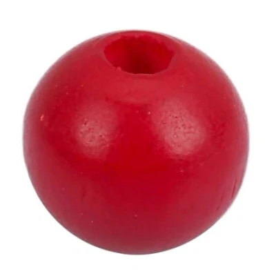 Abbildung von 200 Stück Holzperlen 10mm mit 3mm Loch Rund Dunkel Rot zum basteln auffädeln Kugeln Perlen aus Holz Bastelperlen für DIY Schmuck Schmuckherstellung Armbänder Ketten