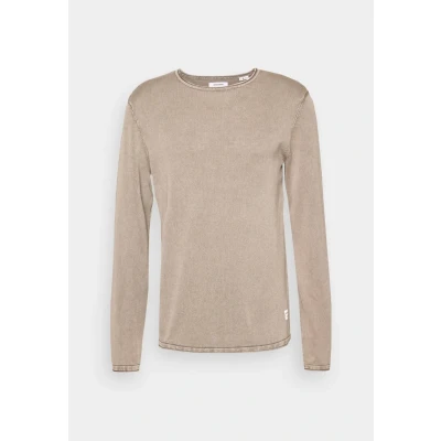 Abbildung von JACK&amp;JONES Men&#039;s JJELEO Knit Crew Neck NOOS, Crockery, XS