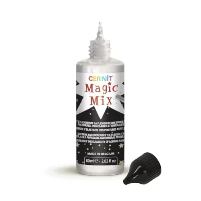 Abbildung von Cernit CE3100080000C Flasche Weichmacher MAGIC MIX 80ml, erhöht die Flexibilität von keramischen und mineralischen Modelliermassen, ohne Farbe zu verändern, Transparent , 1 Stück