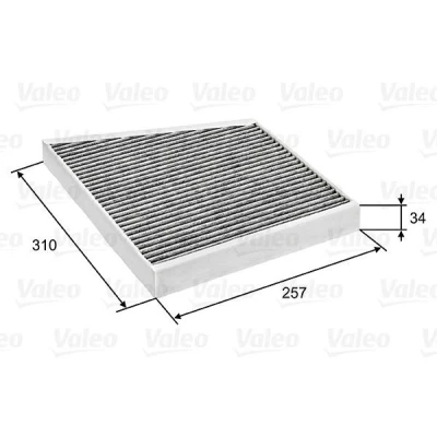 Abbildung von VALEO CLIMFILTER PROTECT 698741 Innenraumfilter Aktivkohlefilter 307 258 35 MERCEDES BENZ: E Class Saloon, T modell, CLS Coupe