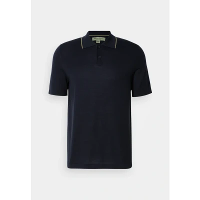 Abbildung von MARC O&#039;Polo O’POLO X DFB Travel Collection POLO SHIRT, Knitted WITH Contrast Tippings Poloshirt, Herren, Größe: XXL, Deep night blue