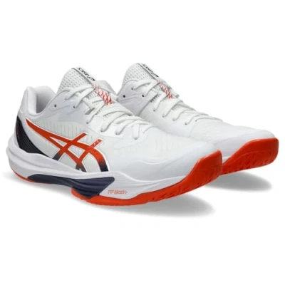 Abbildung von Asics SKY Elite FF 3 Volleyballschuh, Herren, Größe: 49, White/nova orange Textil/synthetik