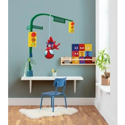 Abbildung von Komar Wandtattoo Spidey and His Amazing Friends Lamp Swing Größe 50 x 70 cm Marvel, Wandsticker, Kinderzimmer, Aufkleber, Bunt