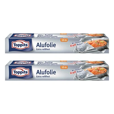 Abbildung von Toppits Alufolie Doppel Kraft Waben (10m x 29.5cm), 2er Pack (2 10 Meter)