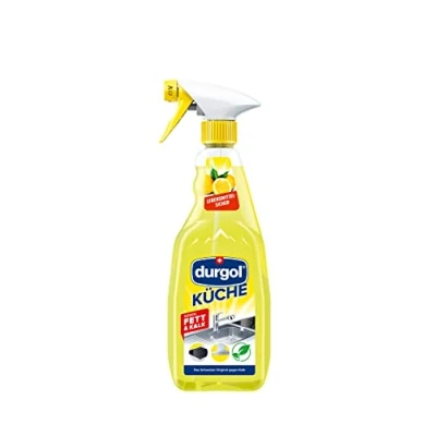Abbildung von durgol Küchenreiniger Entfernt Fett &amp; Kalk auf Glaskeramik Kochfeldern, Arbeitsflächen, Dampfabzügen, Spülbecken u.v.m. Biologisch abbaubar Deutsche Version 1 x 500ml