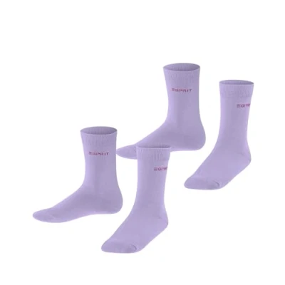 Abbildung von ESPRIT Unisex Kinder Foot Logo 2 Pack K SO Baumwolle einfarbig Paar Socken, Lila (Lupine 6903), 27 30 (2er Pack)