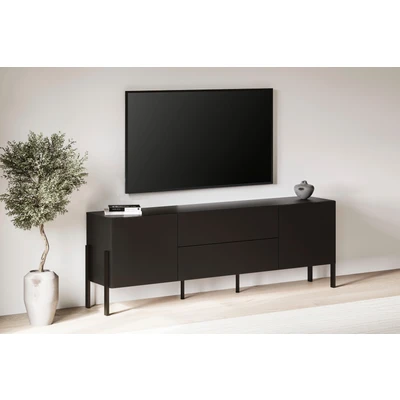 Abbildung von OTTO home Lowboard "Jukon,Breite 200 cm, moderne grifflose TV-Kommode,2 Türen/2 Schubladen" TV-Schrank mit viel Stauraum, TV-Board, push-to-open-Funktion