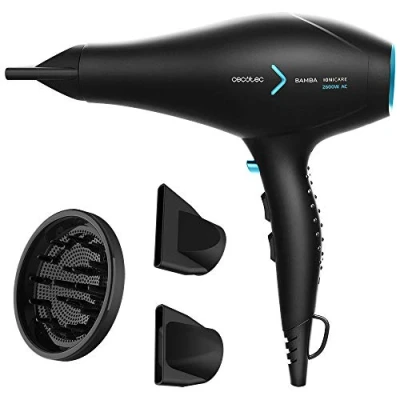 Abbildung von Cecotec Ionen Haartrockner Bamba IoniCare 5350 Powershine Ice. 2600 W, echte Ionen, zwei Präzisionsdüsen, maximaler Volumendiffusor, Temperatur und Geschwindigkeitsregelung
