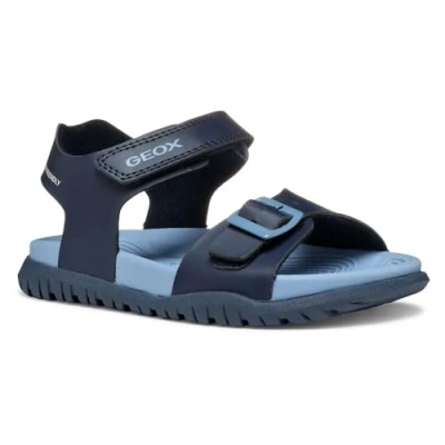 Abbildung von Geox Fusbetto Unisex Riemensandalette für Kinder, Größe: 37, Navy/sky Schuhe