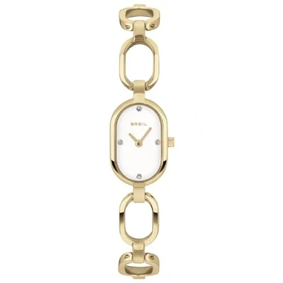 Abbildung von Breil Shake Damen Armbanduhr aus Edelstahl in der Farbe Gold 17mm x 25mm, Wasserdichtigkeit: 3Bar, TW1976
