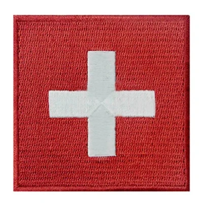 Abbildung von Schweiz Flagge Flicken Bestickter Aufnäher zum Aufbügeln/Annähen